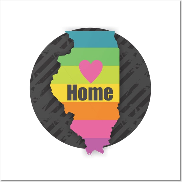 Illinois is my Home Wall Art by Dale Preston Design